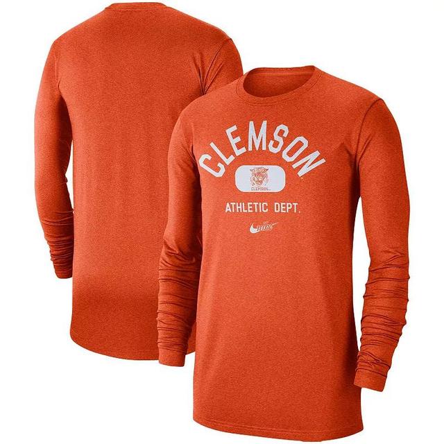 Mens Nike Clemson Tigers Textured Long Sleeve T-Shirt Product Image