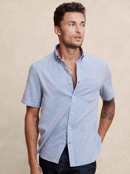 Slim Cotton Oxford Shirt Product Image