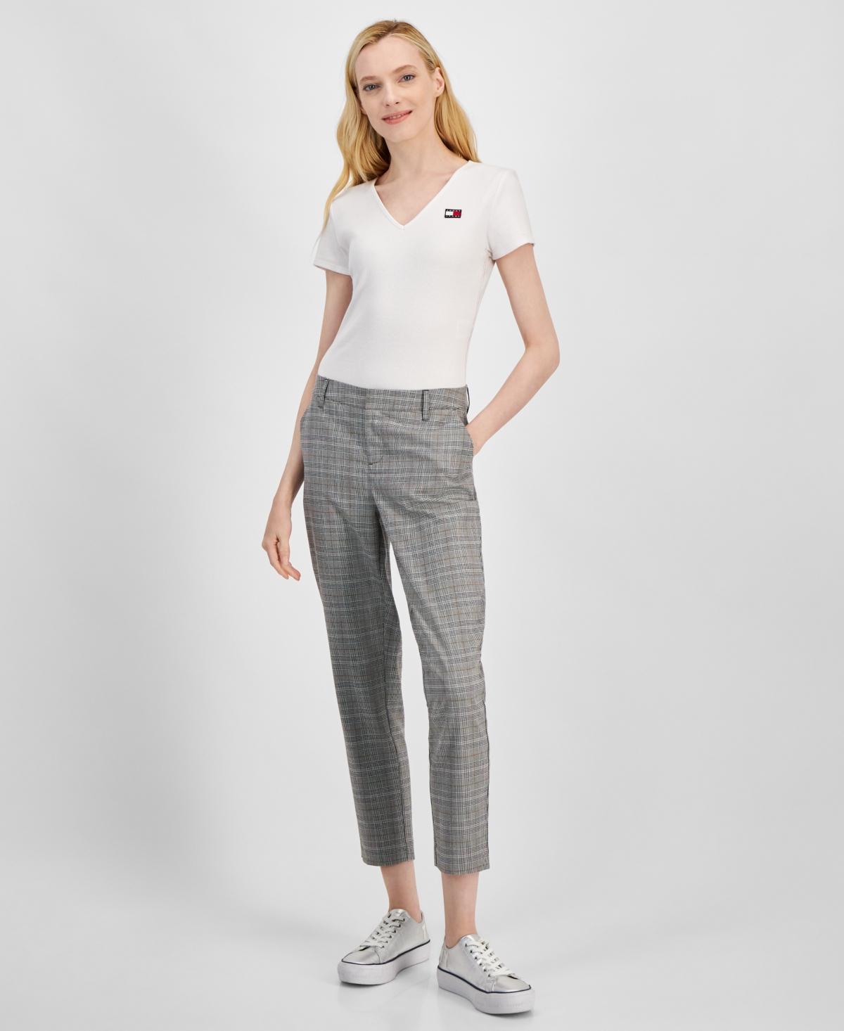 Tommy Hilfiger Womens Hampton Glen Plaid Trousers Product Image