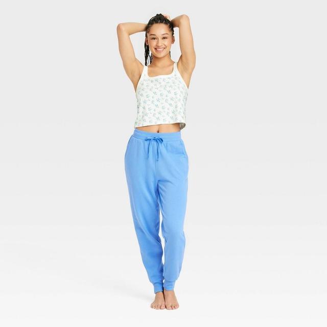 Womens Fleece Jogger Pants - Colsie Blue XS Product Image