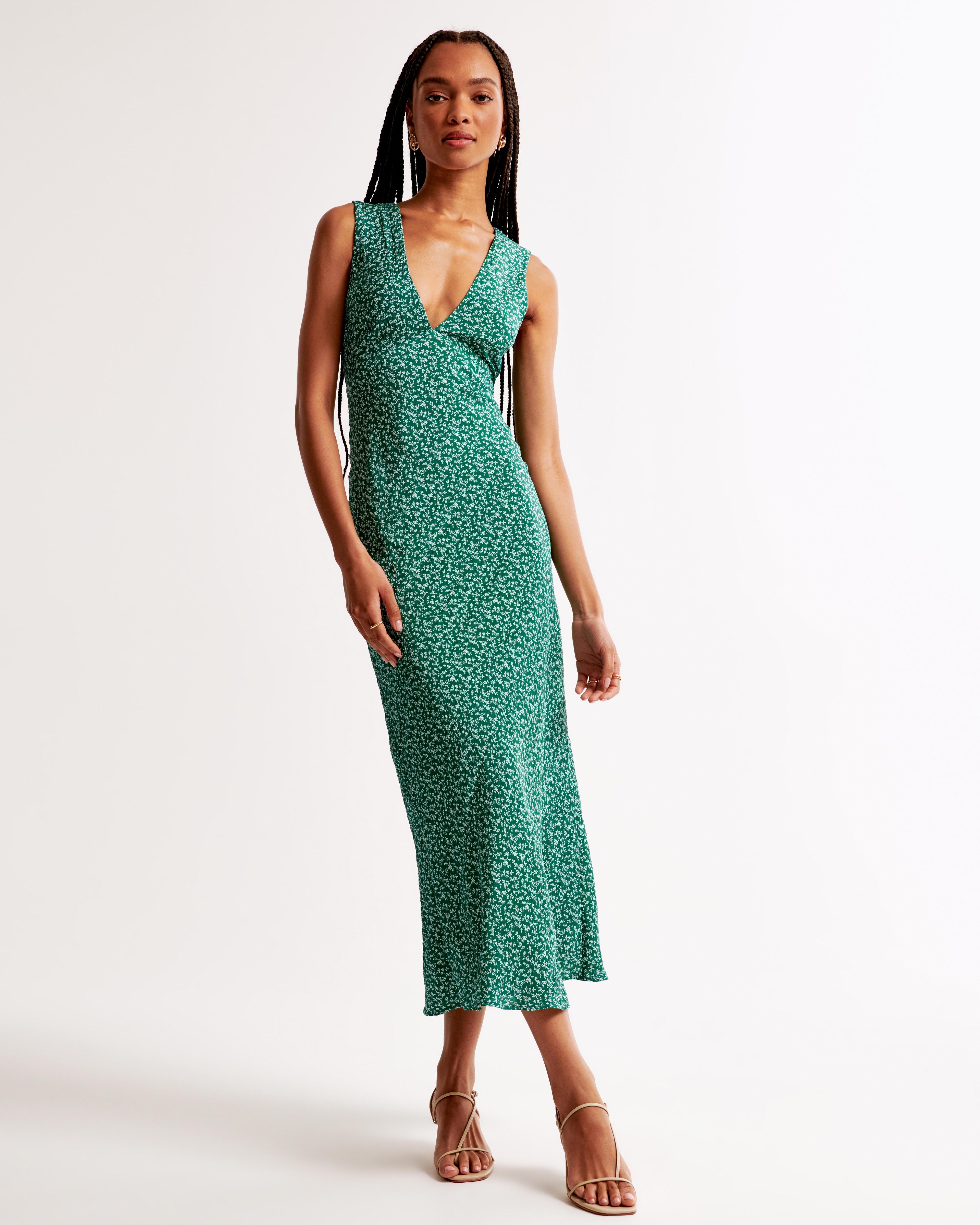 V-Neck Column Maxi Dress Product Image