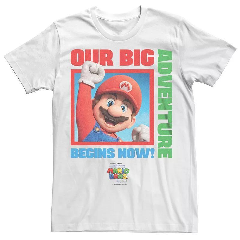 Big & Tall The Super Mario Bros. Movie Our Big Adventure Begins Now Jumpman Graphic Tee, Mens Product Image