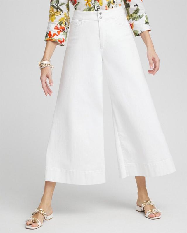 Women's Petite Denim Trousers Culottes Product Image