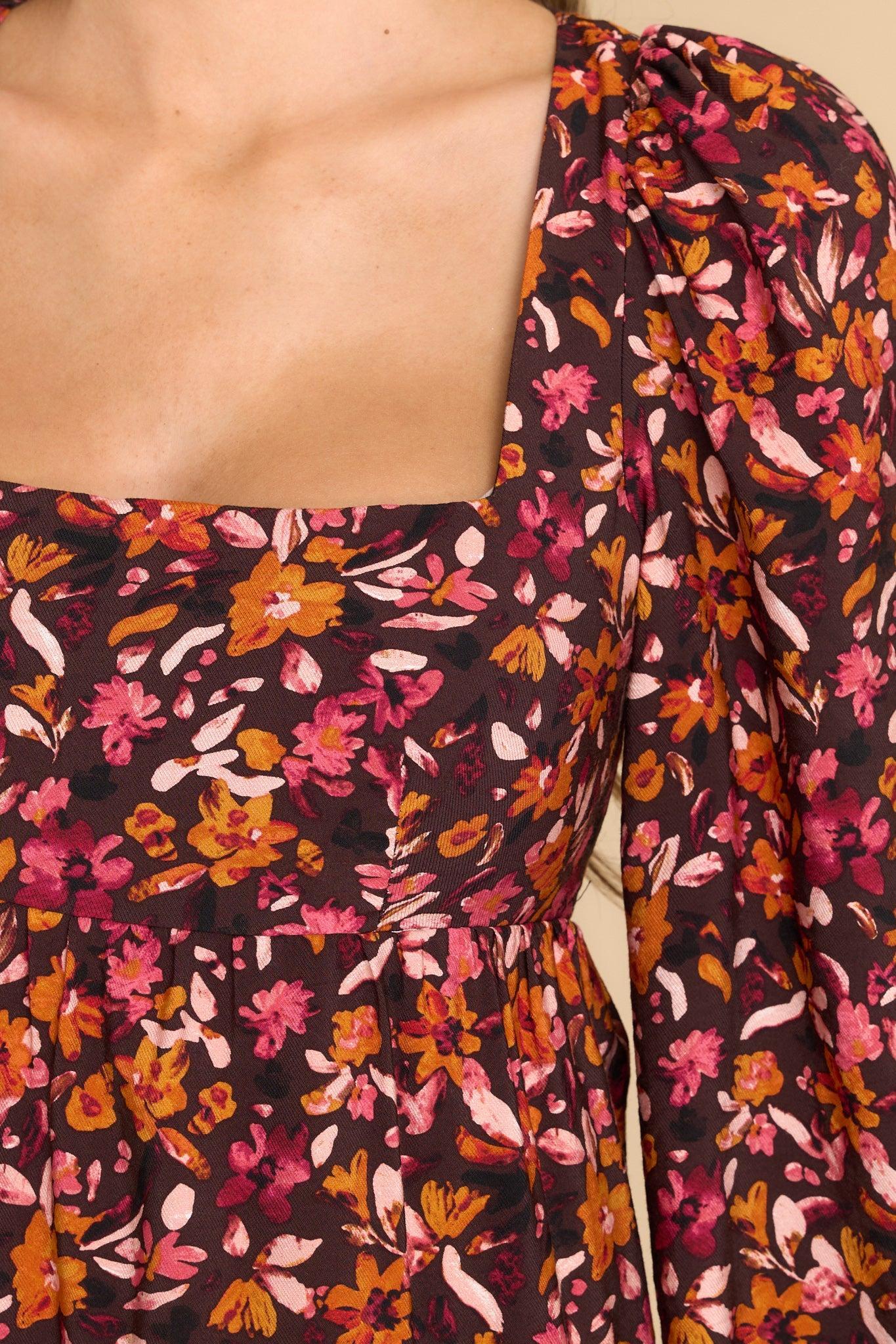 Sorrento Tie Back Floral Mini Dress Product Image