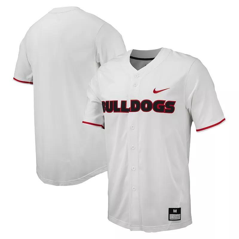 Mens Nike Georgia Bulldogs Replica Full-Button Baseball Jersey Product Image