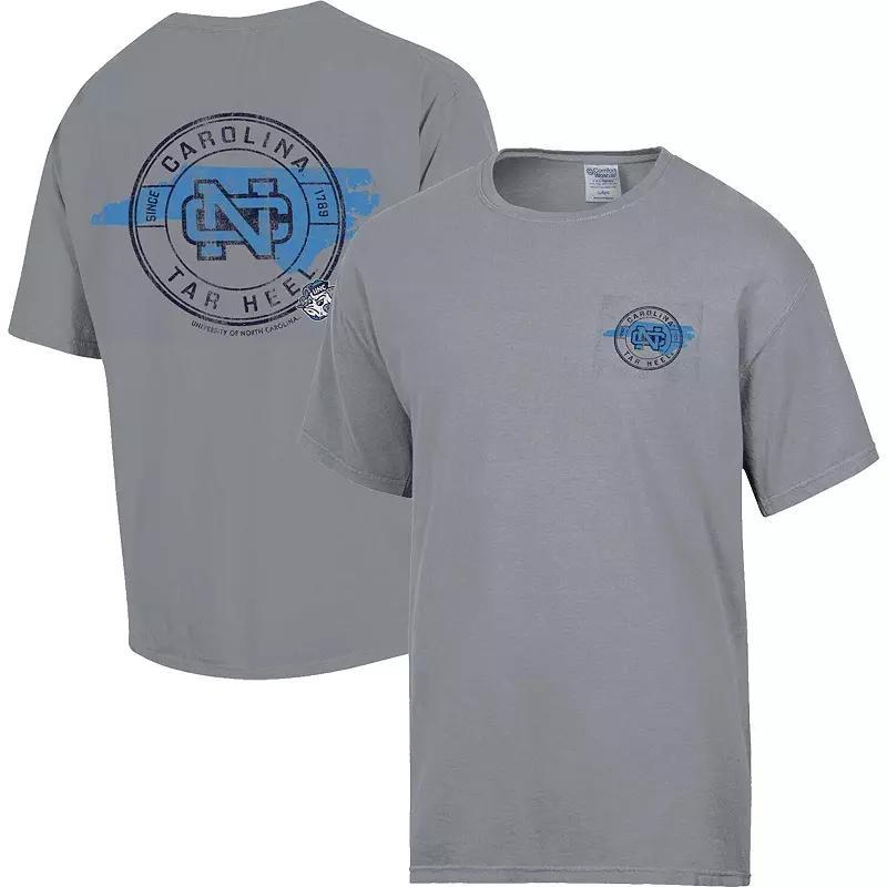 Mens Comfort Wash Graphite North Carolina Tar Heels Vintage Logo T-Shirt Product Image