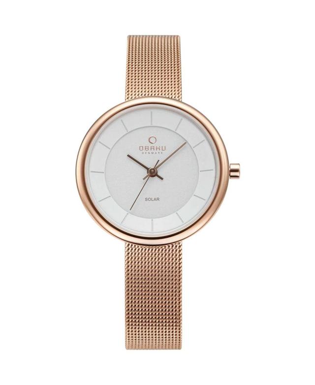 Obaku Womens Lys White Dial Watch - V206LRVWMV Product Image