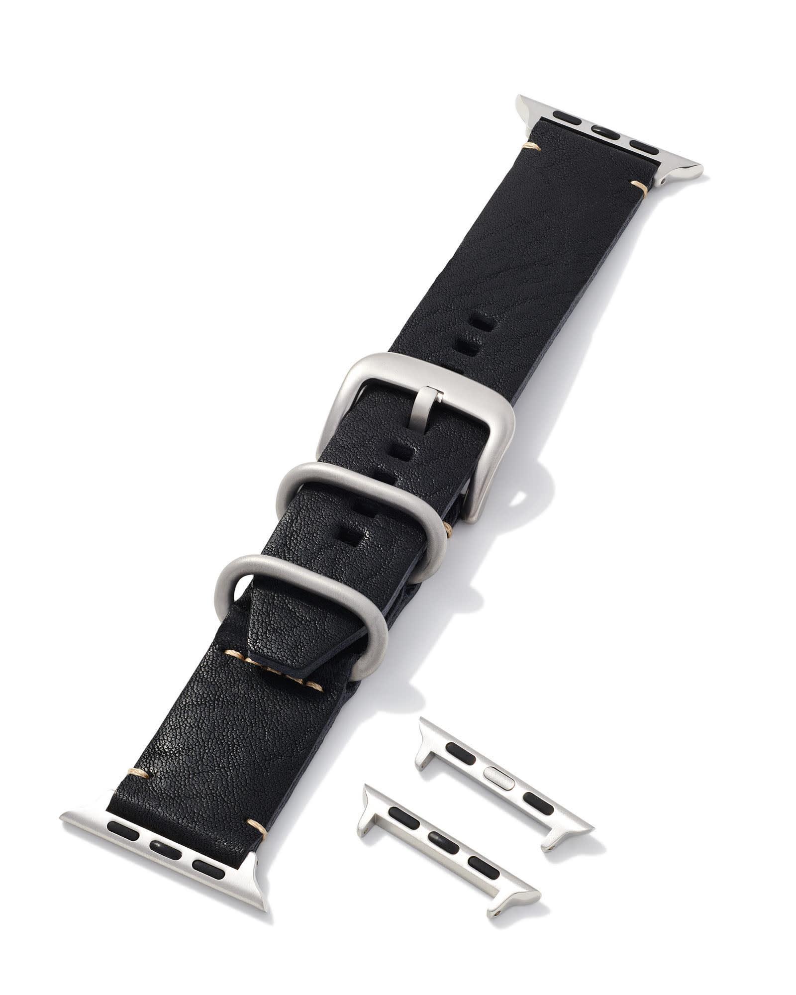 Grey Leather Watch Band in Birch Product Image