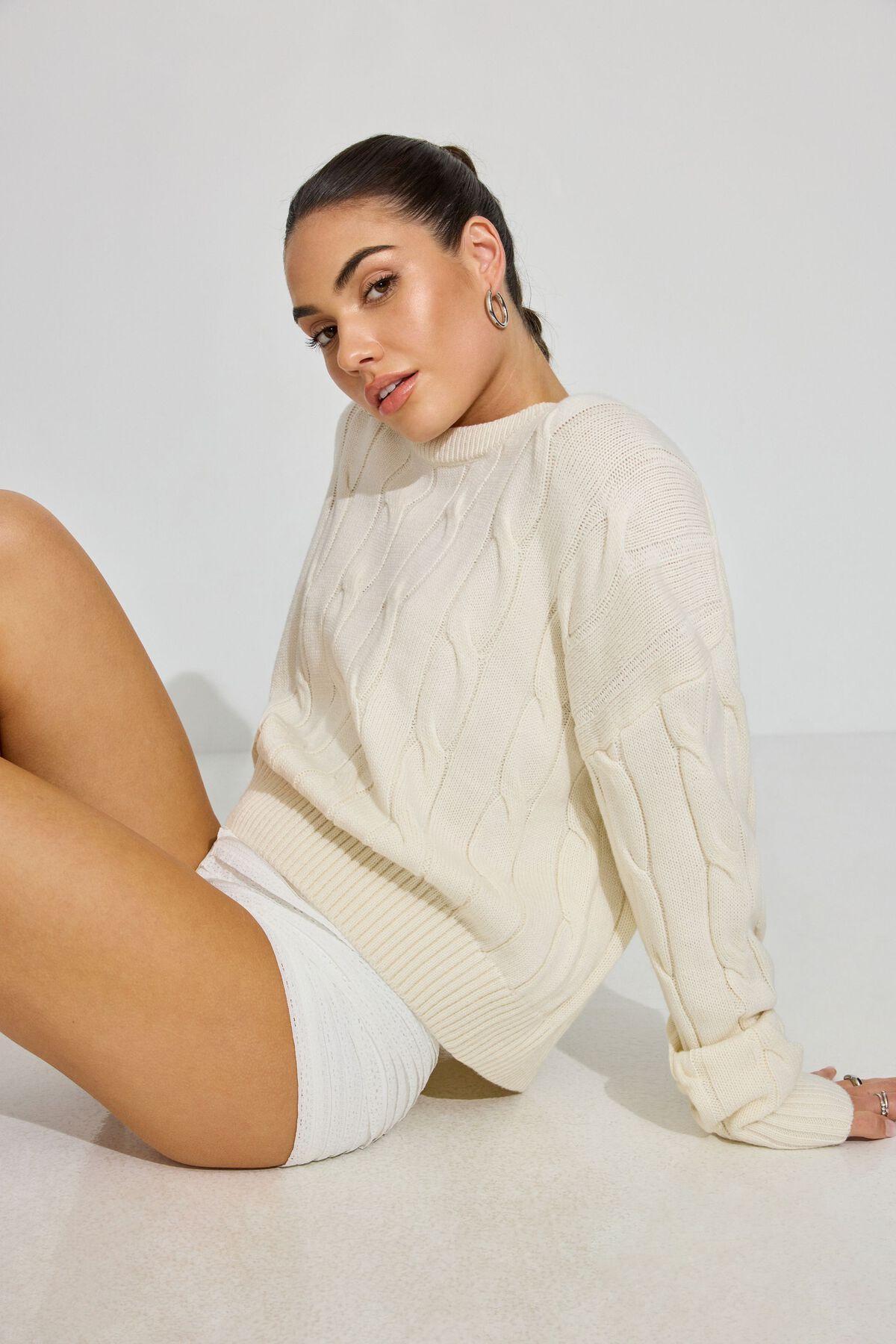 Oversized Cable Sweater Product Image