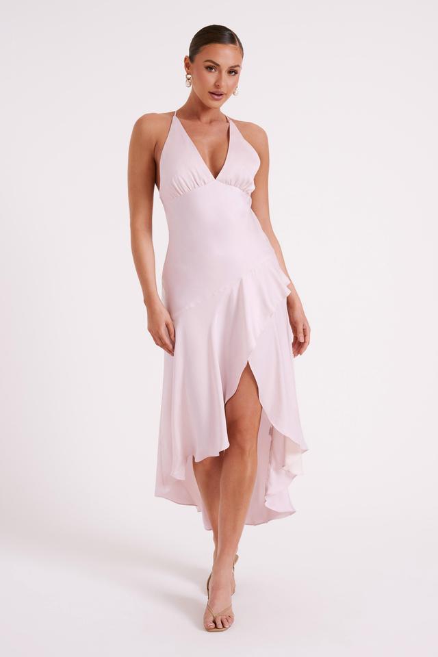 Casey Satin Midi Dress - Rosewater Product Image