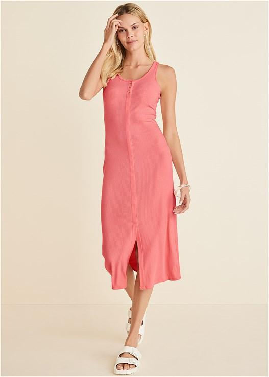 Henley Midi Dress Product Image