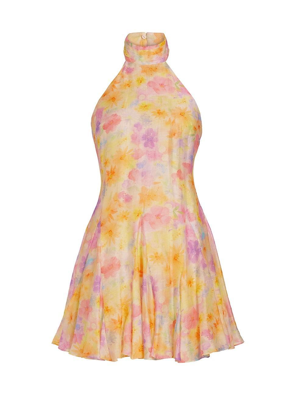 Womens Sommar Floral Halter Minidress Product Image