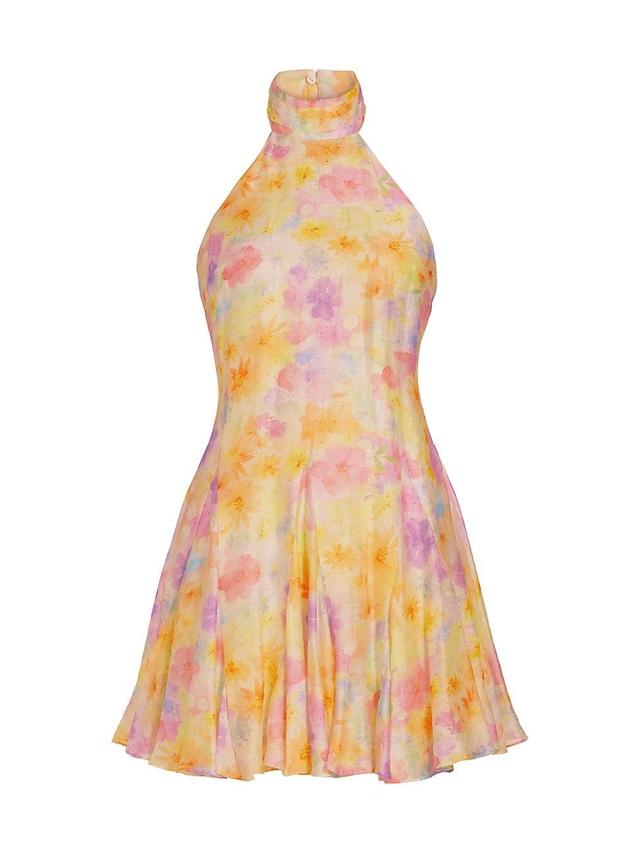 Womens Sommar Floral Halter Minidress Product Image