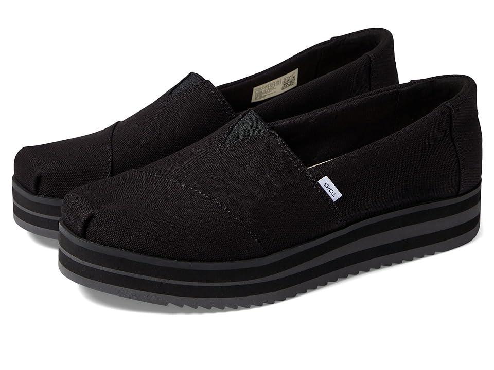 Toms Womens Alpargata Canvas Slip On Platform Flats Product Image