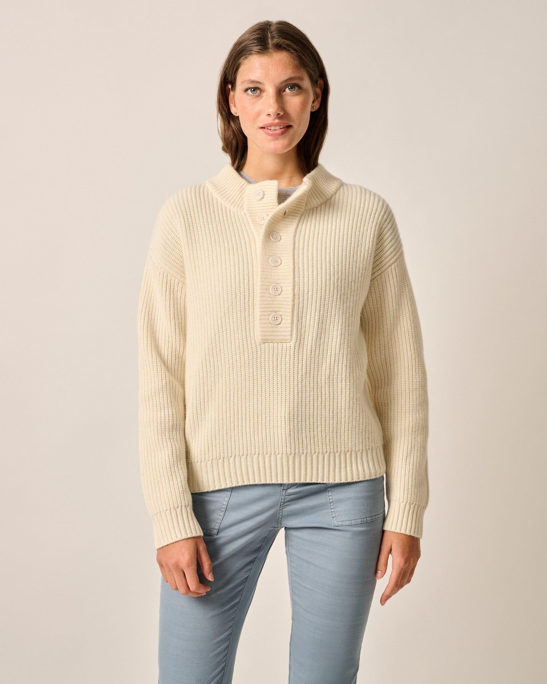 Kerrigan Cashmere Blend Henley Sweater Female Product Image