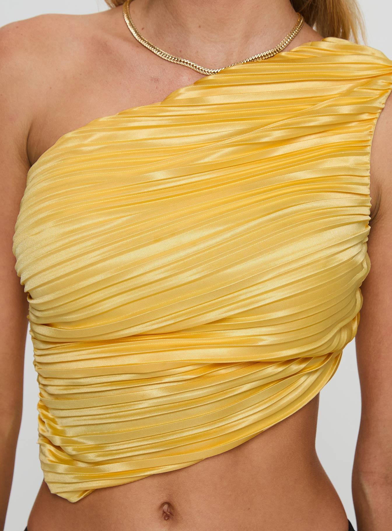 Brinstead One Shoulder Top Yellow Product Image