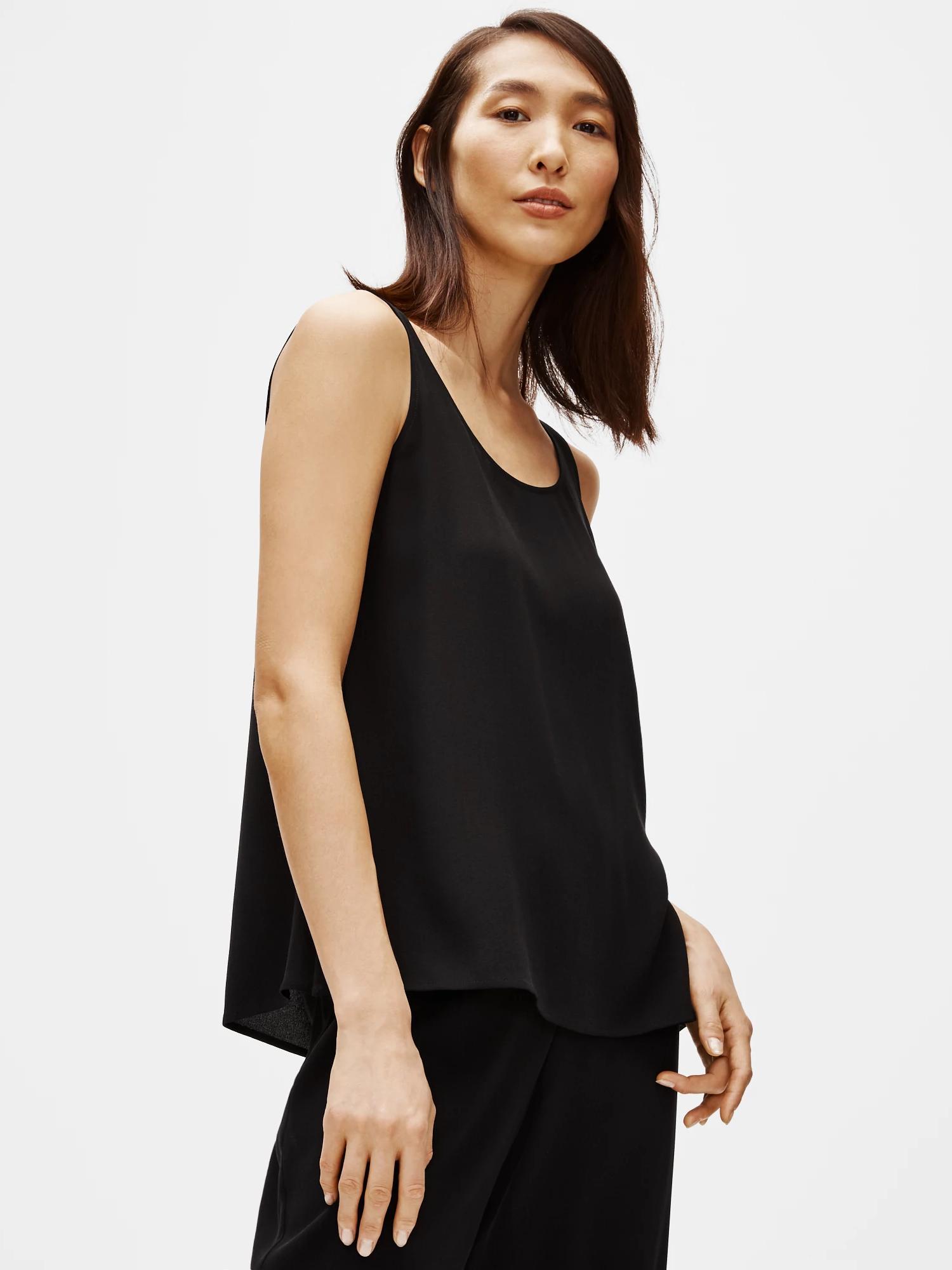 EILEEN FISHER System Silk Georgette Crepe Tankfemale Product Image