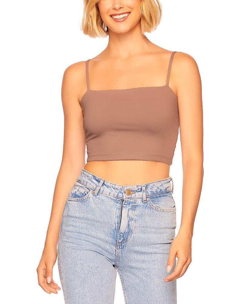 Womens Essential Square-Neck Crop Top Product Image