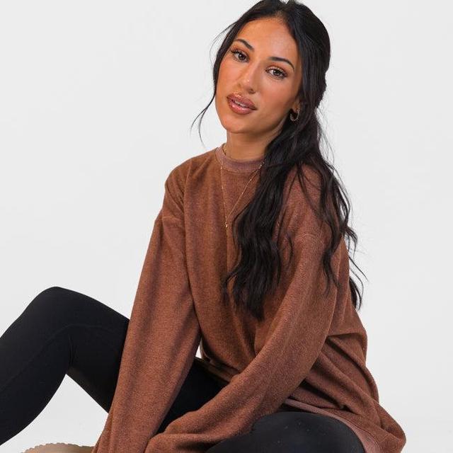 Peak To Peak Chestnut Brushed Pullover Product Image