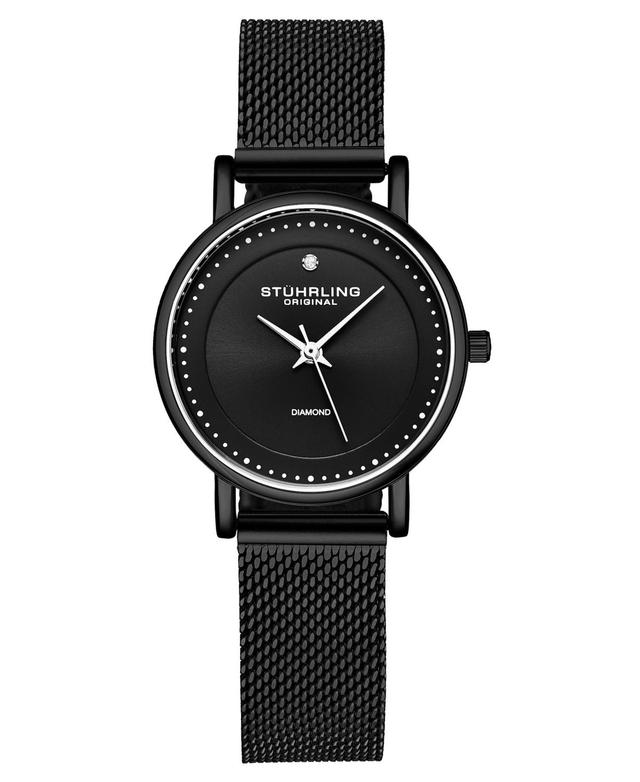 Womens Quartz Black Mesh Bracelet Watch 29mm Product Image