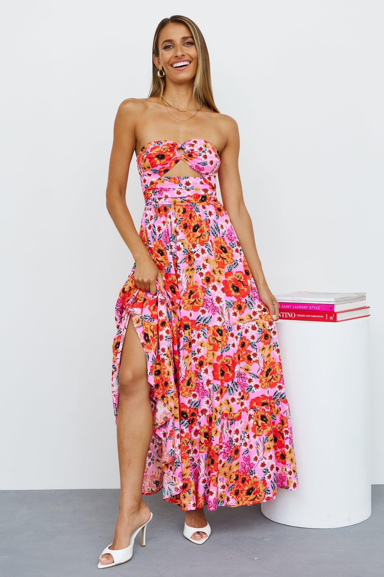 Speak To My Heart Midi Dress Pink  Product Image