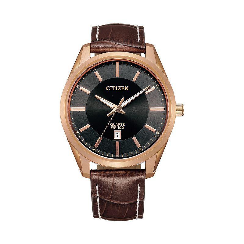 Citizen Mens Leather Watch - BI1033-04E Brown Product Image