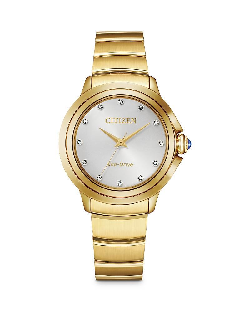 Citizen Womens Ceci Three Hand Gold Stainless Steel Bracelet Watch Product Image