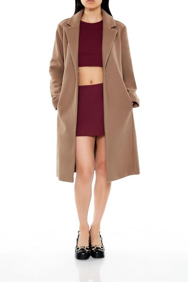 Notched Longline Coat | Forever 21 Product Image