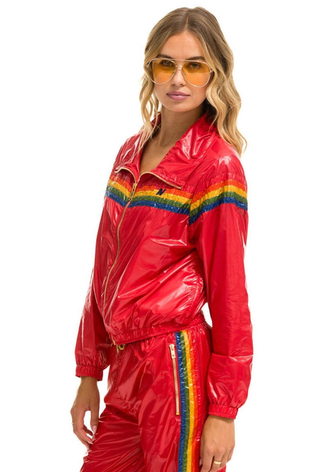 5 STRIPE - WINDBREAKER CHERRY GLOSSY Female Product Image