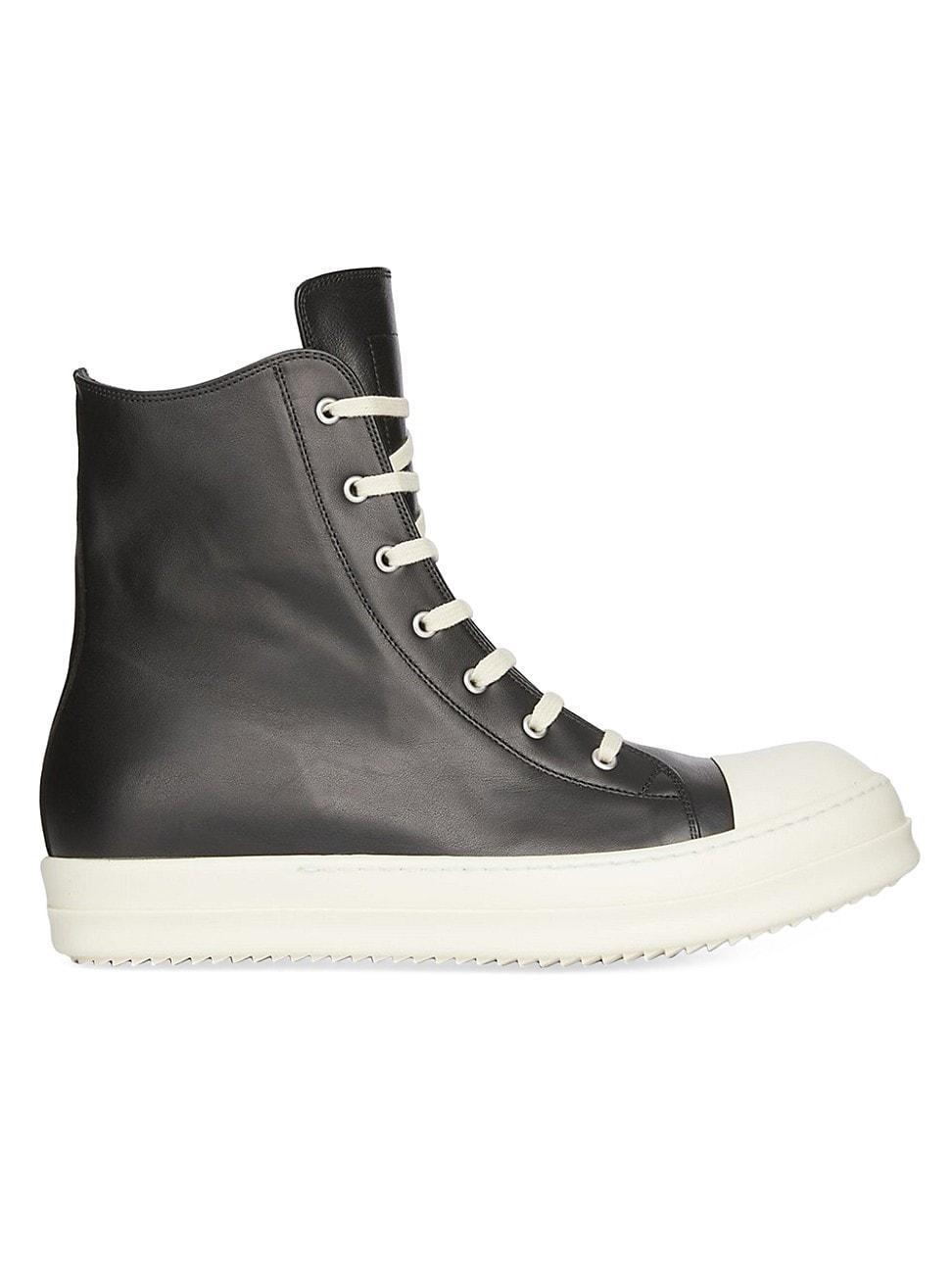 Womens Leather High-Top Sneakers Product Image