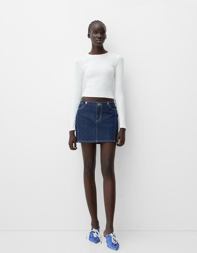 Denim mini skirt Product Image