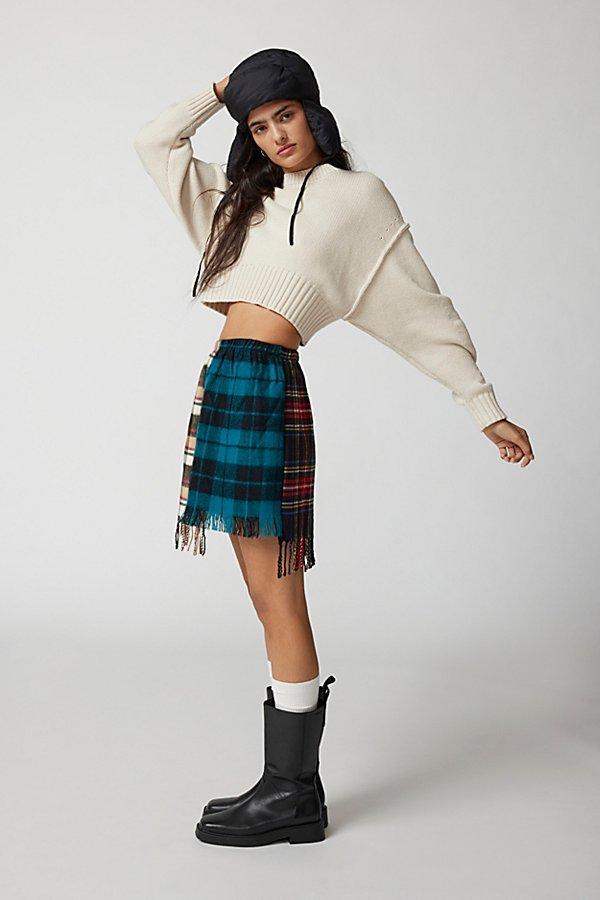 Urban Renewal Remade Plaid Scarf Mini Skirt Womens at Urban Outfitters Product Image