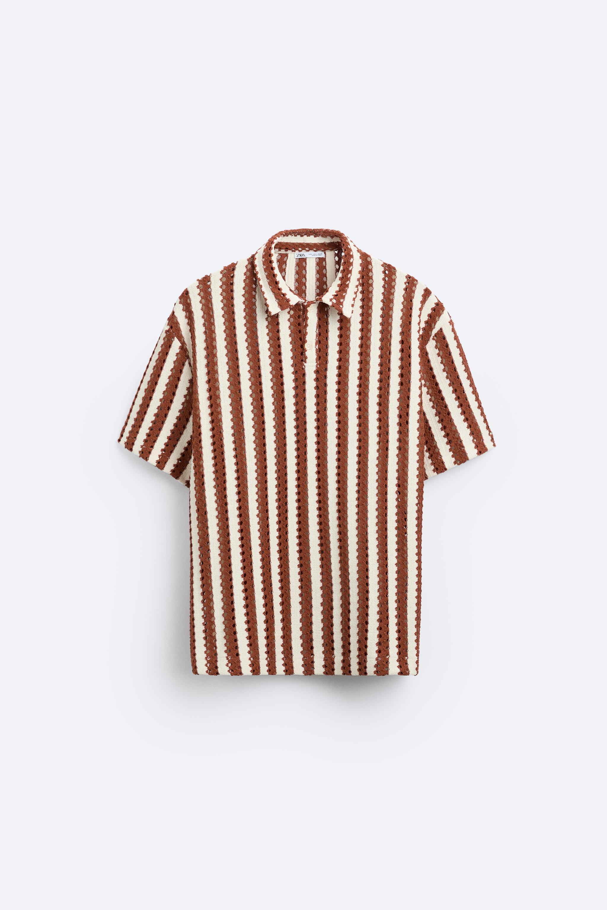 TEXTURED STRIPED POLO Product Image