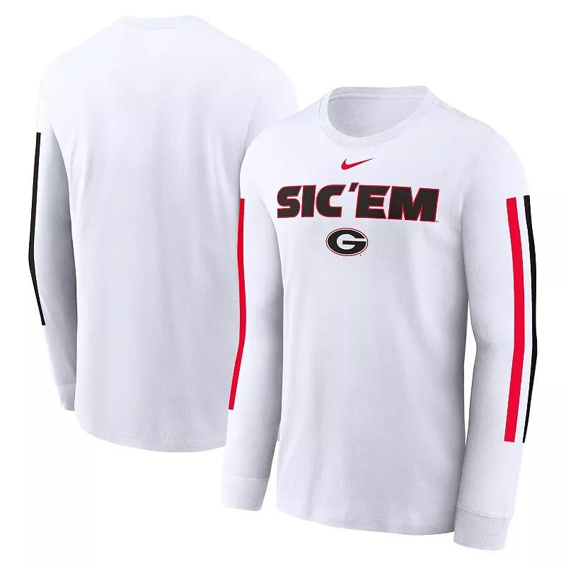 Mens Nike Georgia Bulldogs Local Spirit Slogan Long Sleeve T-Shirt Product Image