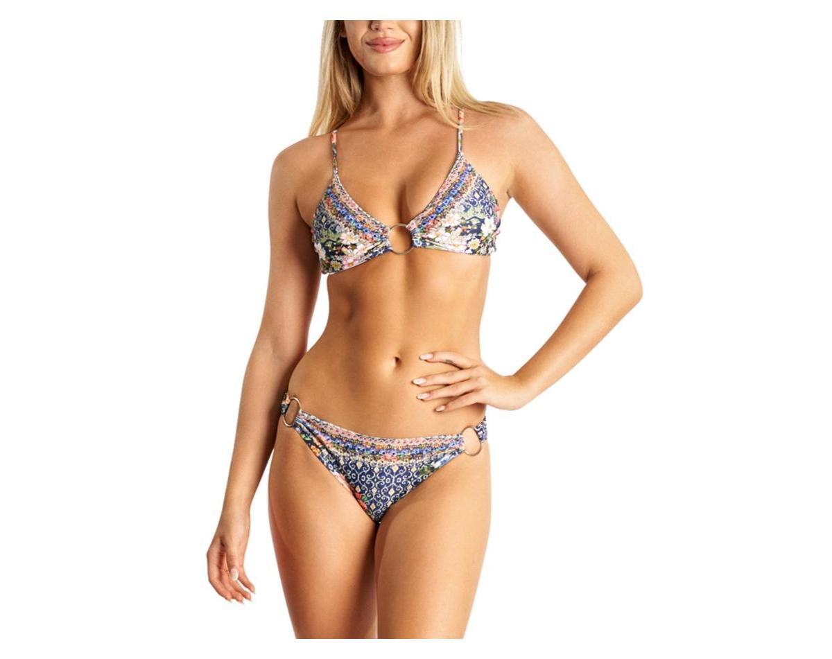 La Moda Clothing Womens Ring Hardware Floral Two Piece Bikini Set Product Image