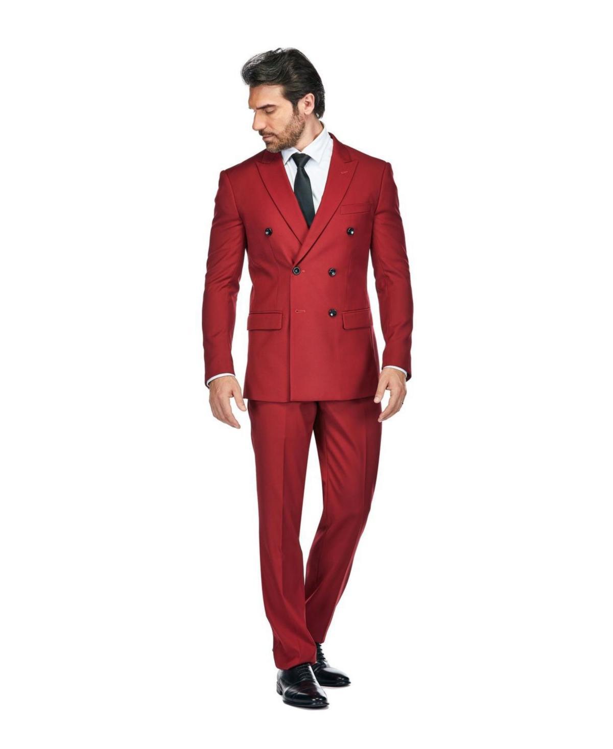 Gino Vitale Mens 2-Piece Slim Fit Double Breasted Suit Product Image