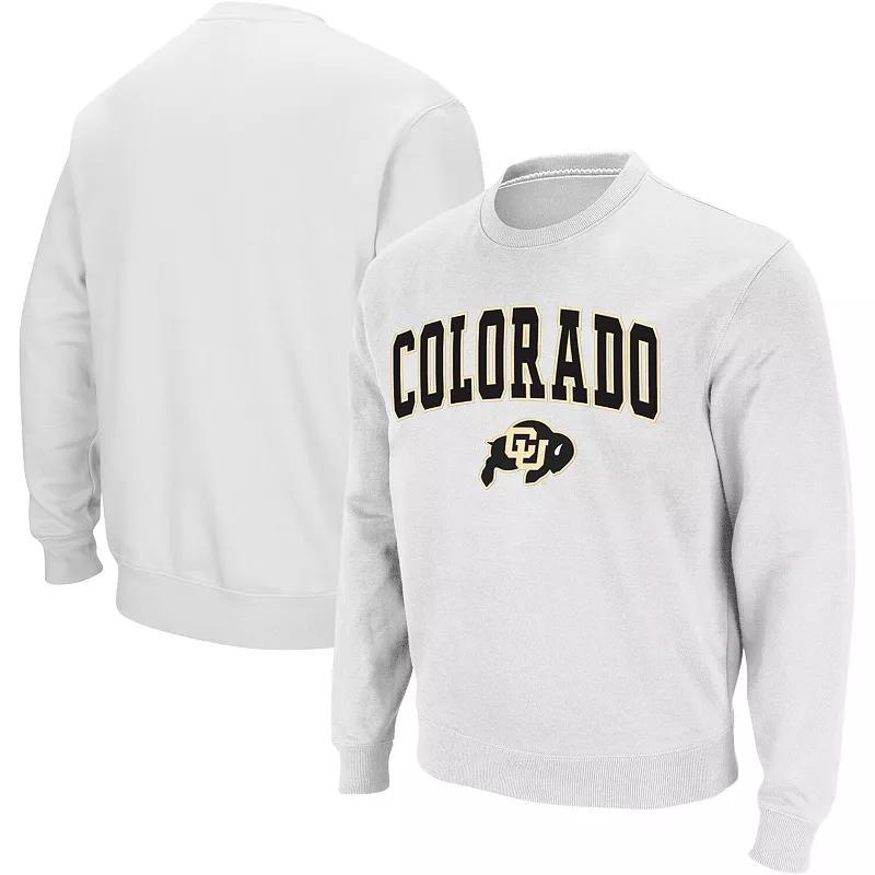 Mens Colosseum Colorado Buffaloes Arch & Logo Crew Neck Sweatshirt Product Image