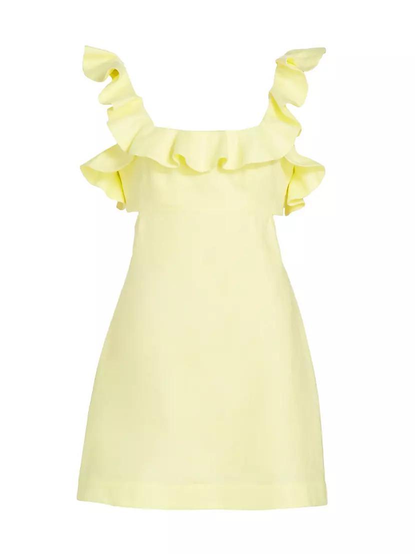 Ruffled Linen Minidress product image