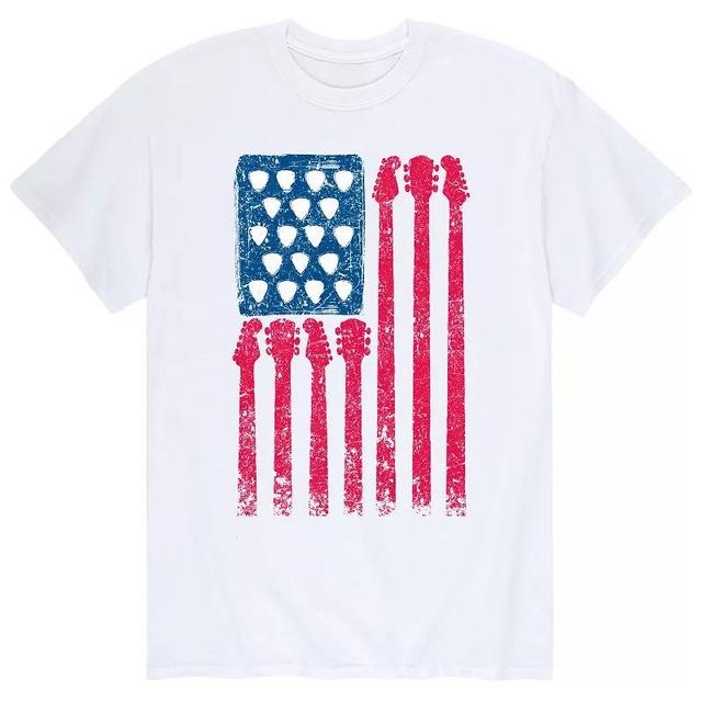 Mens Guitar American Flag Tee Product Image