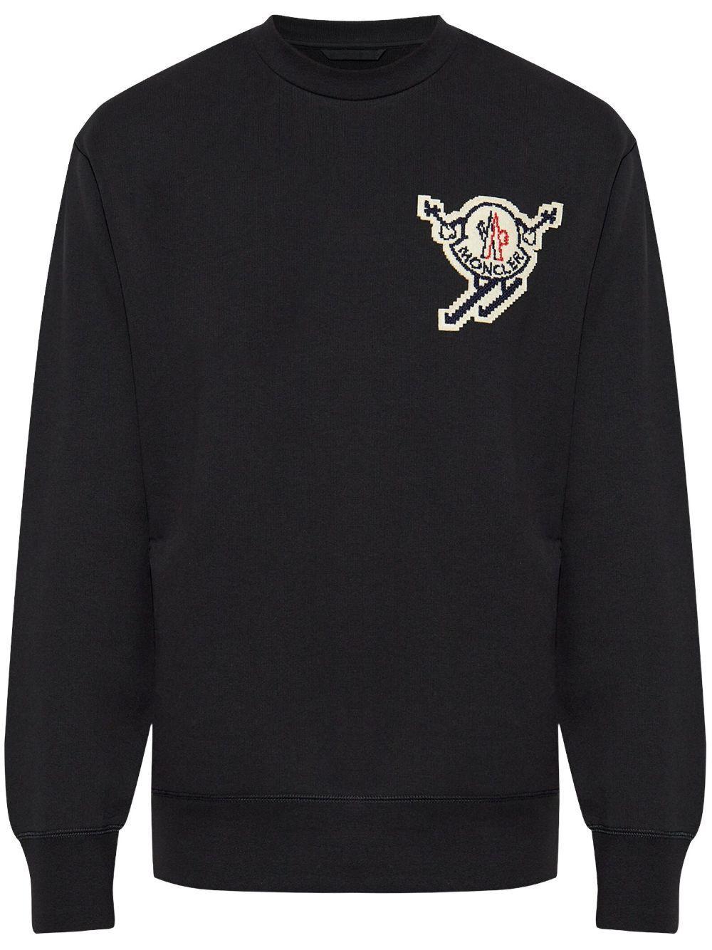 Men Logo Patch Sweatshirt In Charcoal Product Image