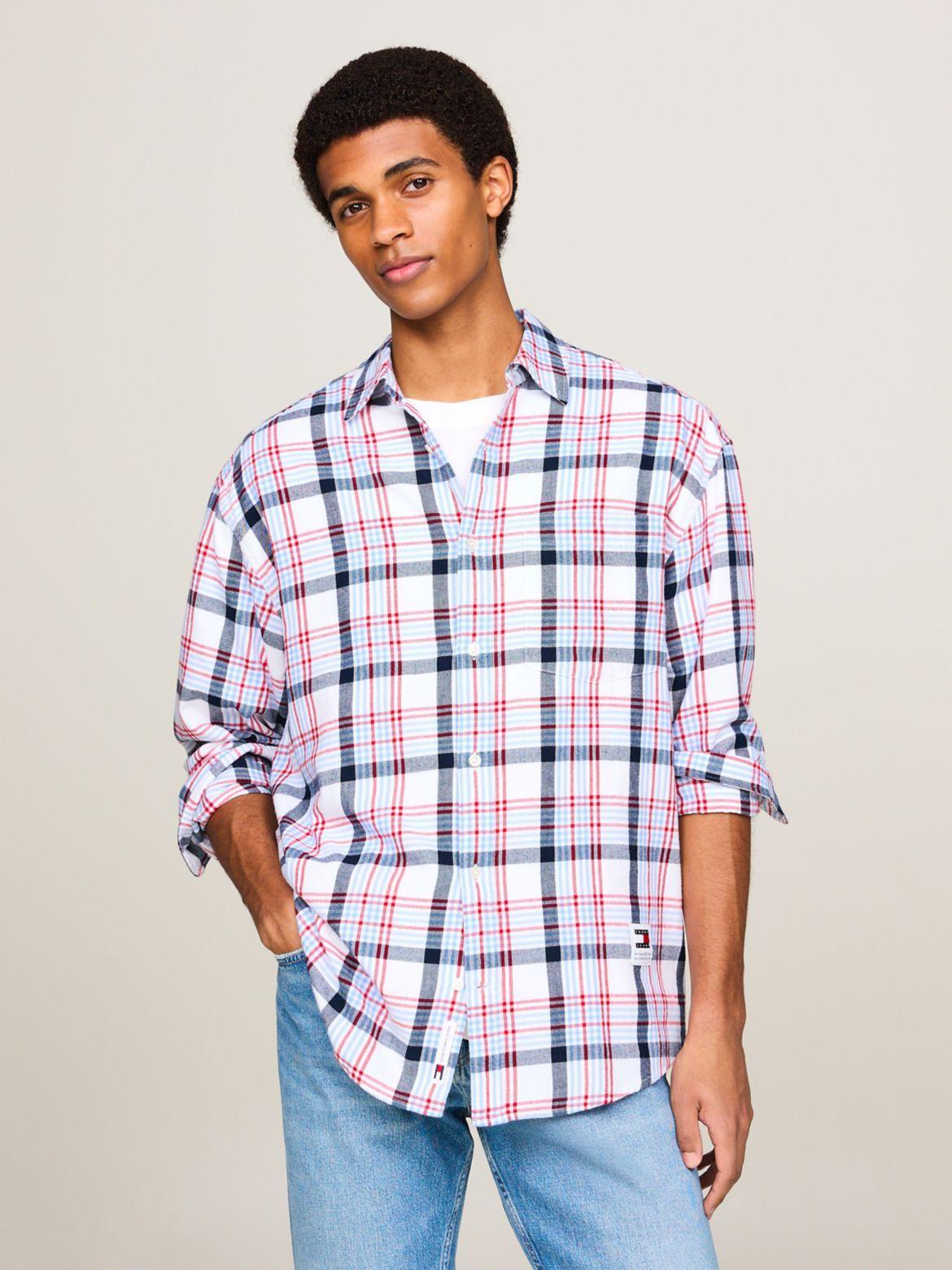 Tommy Hilfiger Men's Regular Fit TJ Peached Check Shirt Product Image