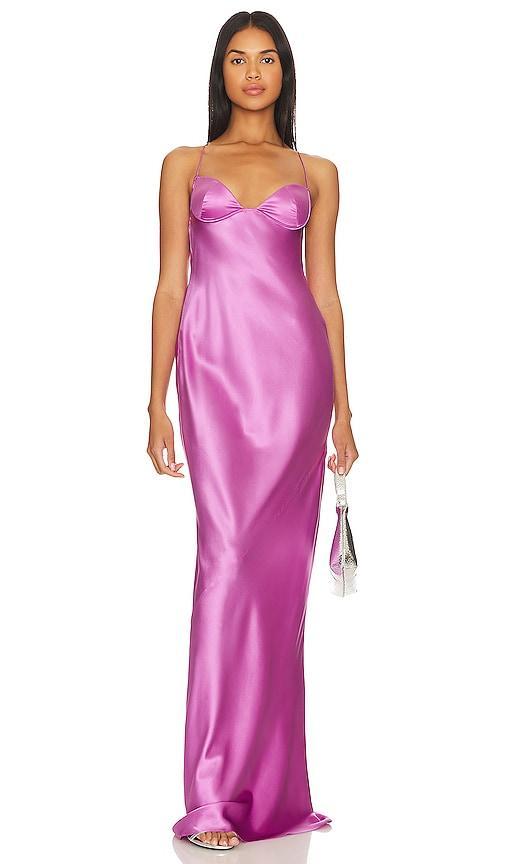 SER.O.YA Andie Silk Gown Pink. (also in ). Product Image