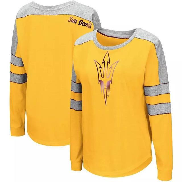 Womens Colosseum Arizona State Sun Devils Trey Dolman Long Sleeve T-Shirt Product Image