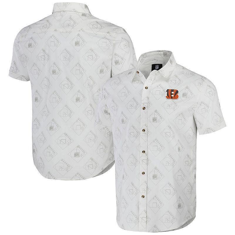 Mens NFL x Darius Rucker Collection by Fanatics Cincinnati Bengals Woven Short Sleeve Button Up Shirt Product Image