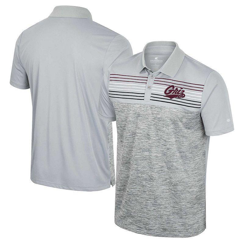 Mens Colosseum Gray Montana Grizzlies Cybernetic Polo Product Image