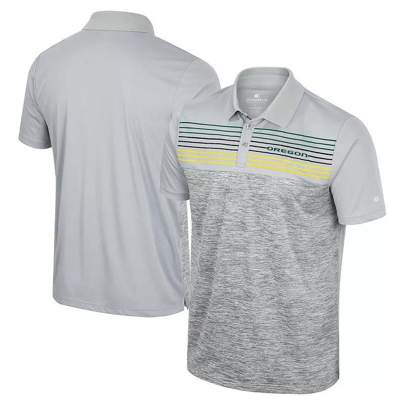 Mens Colosseum Gray Oregon Ducks Cybernetic Polo Product Image