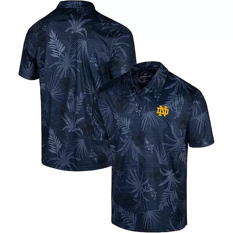 Mens Colosseum Notre Dame Fighting Irish Big & Tall Palms Polo Blue Product Image