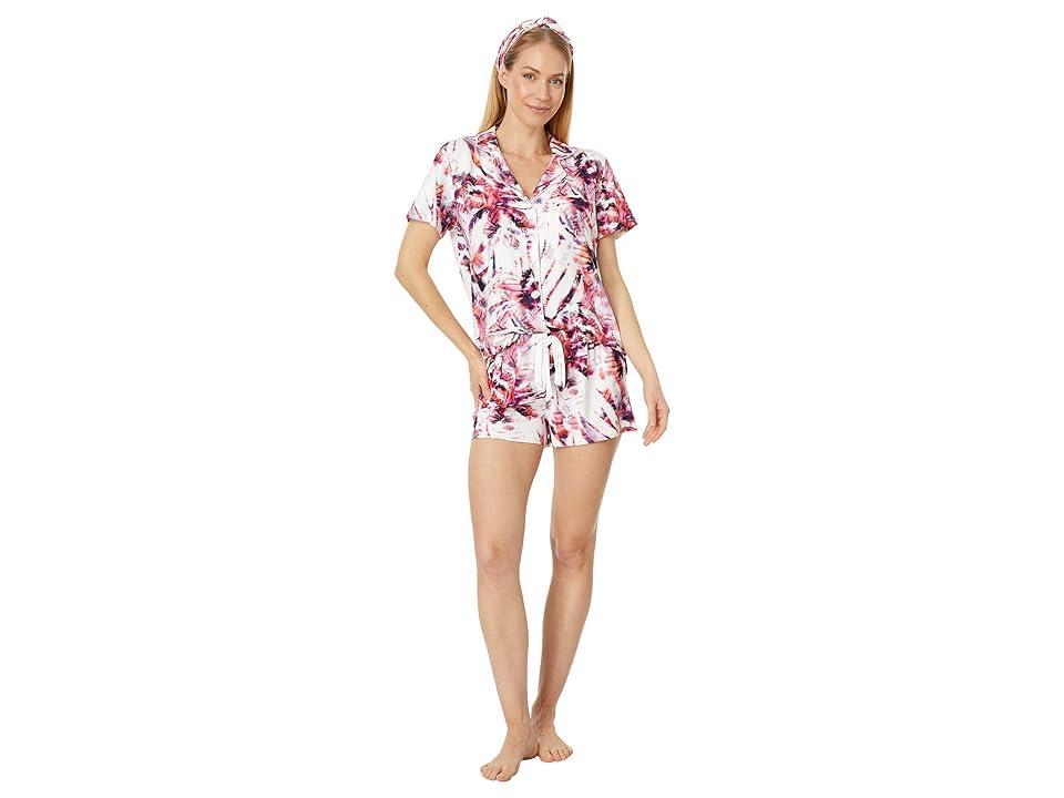 P.J. Salvage Scattered Palms PJ Set with Headband (Ivory) Women's Pajama Sets Product Image