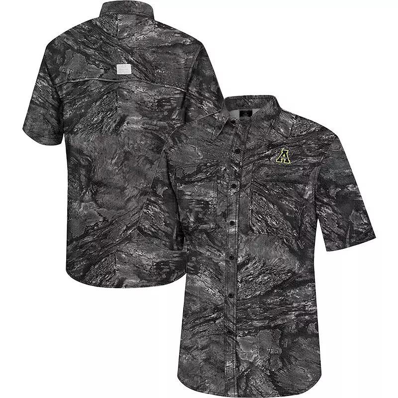 Mens Colosseum Charcoal Maryland Terrapins Realtree Aspect Charter Full-Button Fishing Shirt Product Image