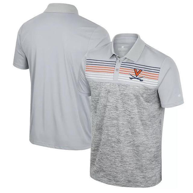 Mens Colosseum Gray Virginia Cavaliers Cybernetic Polo Product Image